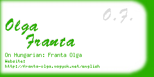 olga franta business card